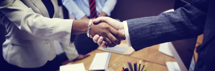 Business people shaking hands