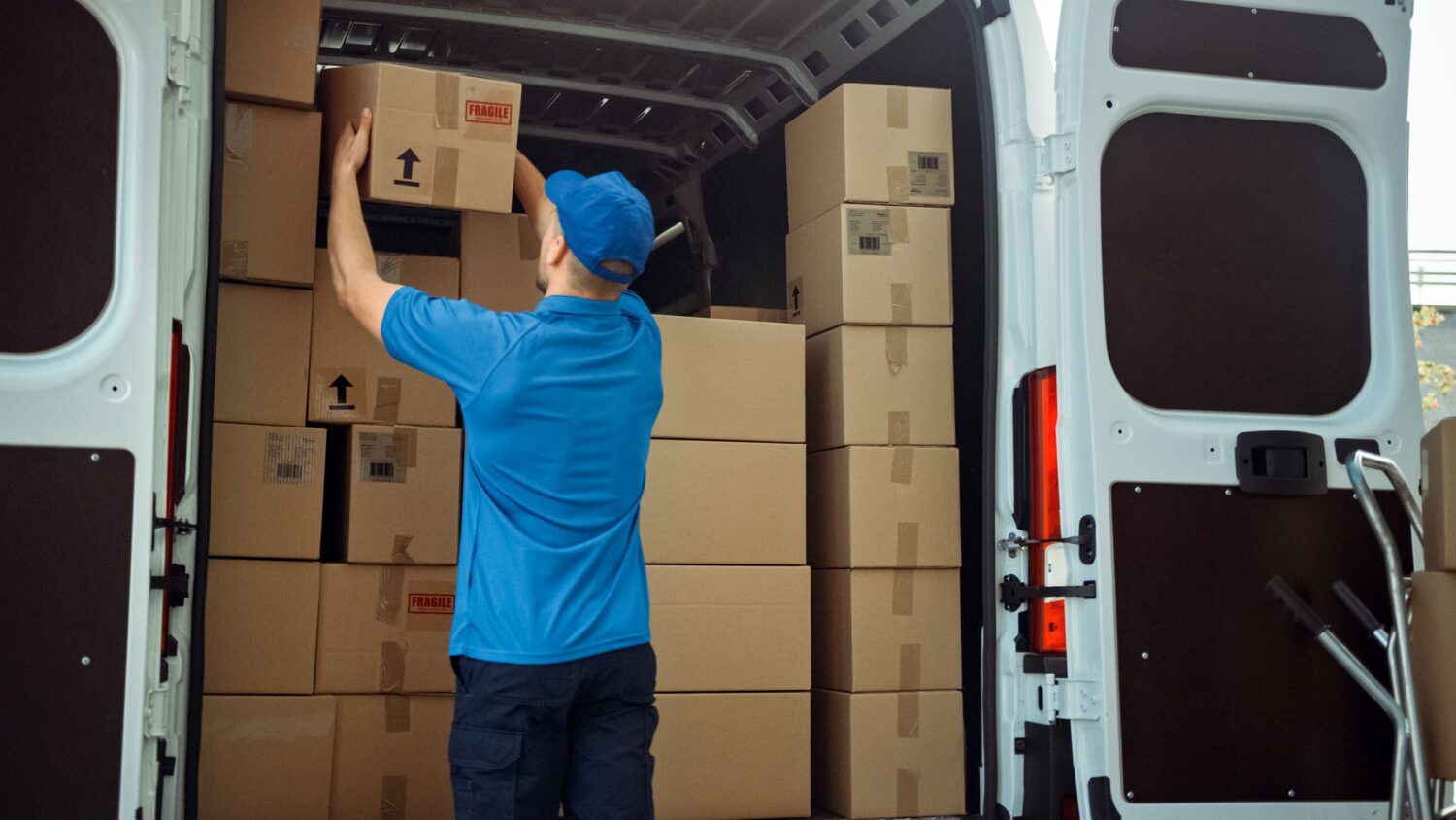 Shipping - boxes in van