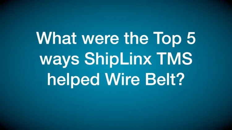 What were the top 5 ways ShipLinx helped Wire Belt?